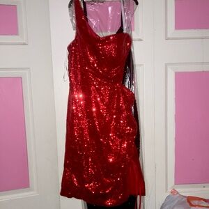 Red Sequin Dress